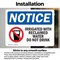 Signmission Irrigated With Reclaimed Water Sign With Symbol, 7 in W x Rectangle, Vinyl Decal OS-2PACK-NS-D-57-L-13724 - alternate 5